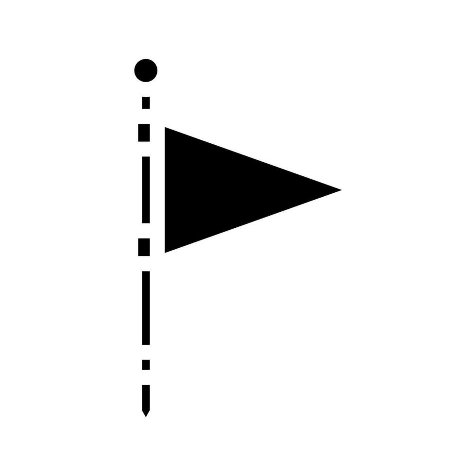 bandiera rosso pointer carta geografica Posizione glifo icona vettore illustrazione
