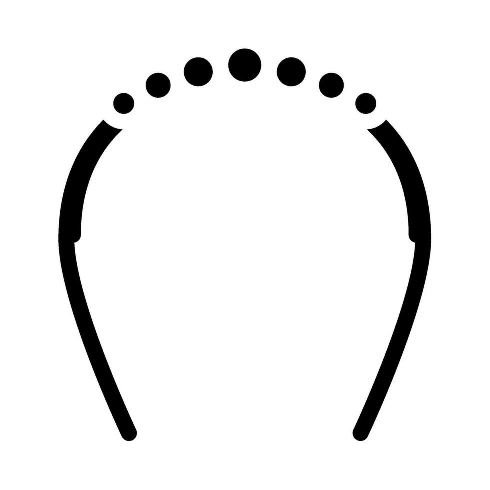 copricapo gioielleria glifo icona vettore illustrazione