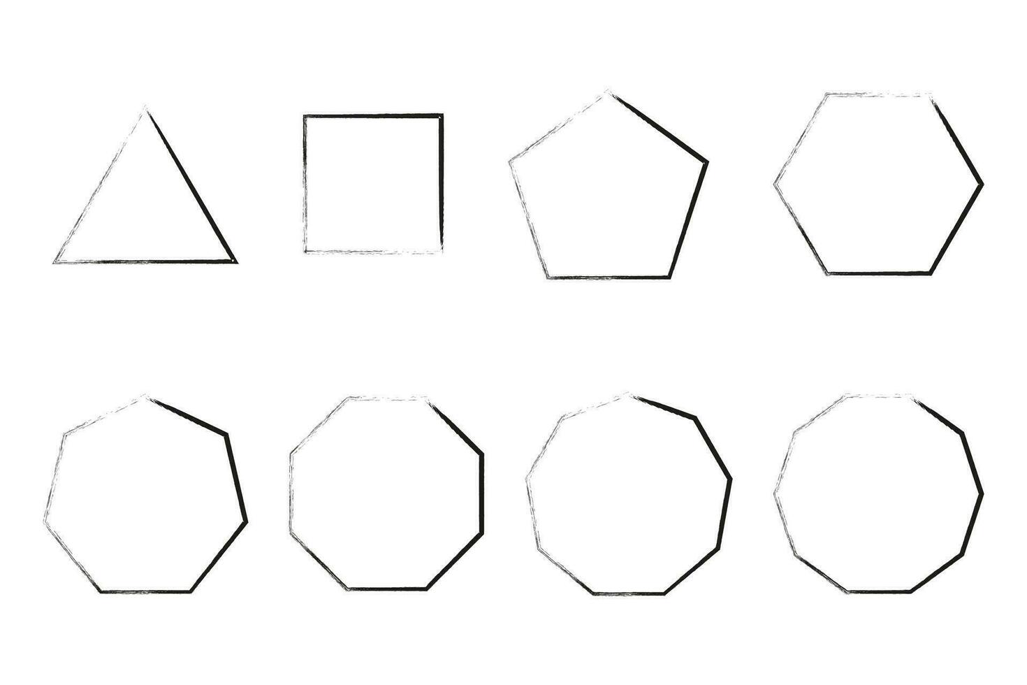 enso zen ictus poligoni giapponese spazzola simbolo vettore illustrazione.