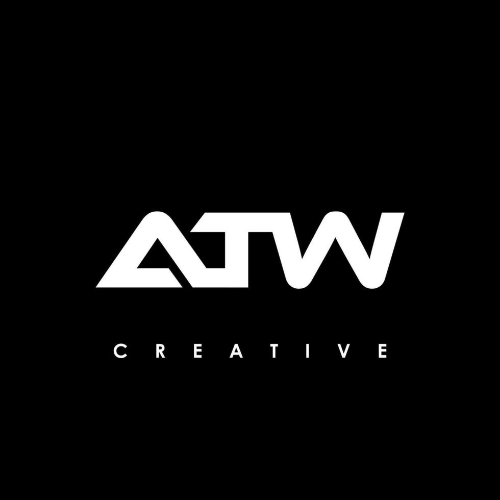 atw lettera iniziale logo design modello vettore illustrazione