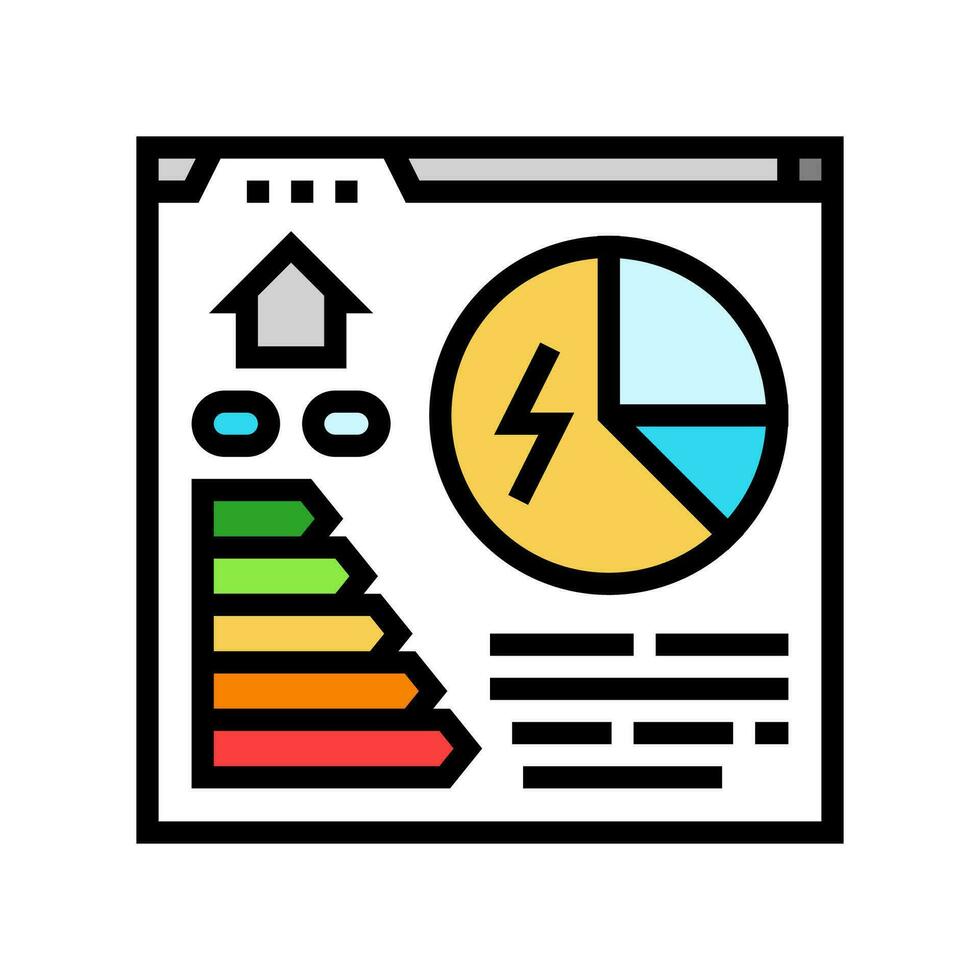 revisione energia conservazione colore icona vettore illustrazione