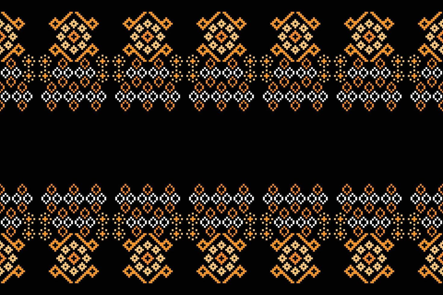 etnico geometrico tessuto modello attraversare punto.ikat ricamo etnico orientale pixel modello nero sfondo. astratto, vettore, illustrazione. trama, abbigliamento, cornice, decorazione, motivi, seta sfondo. vettore