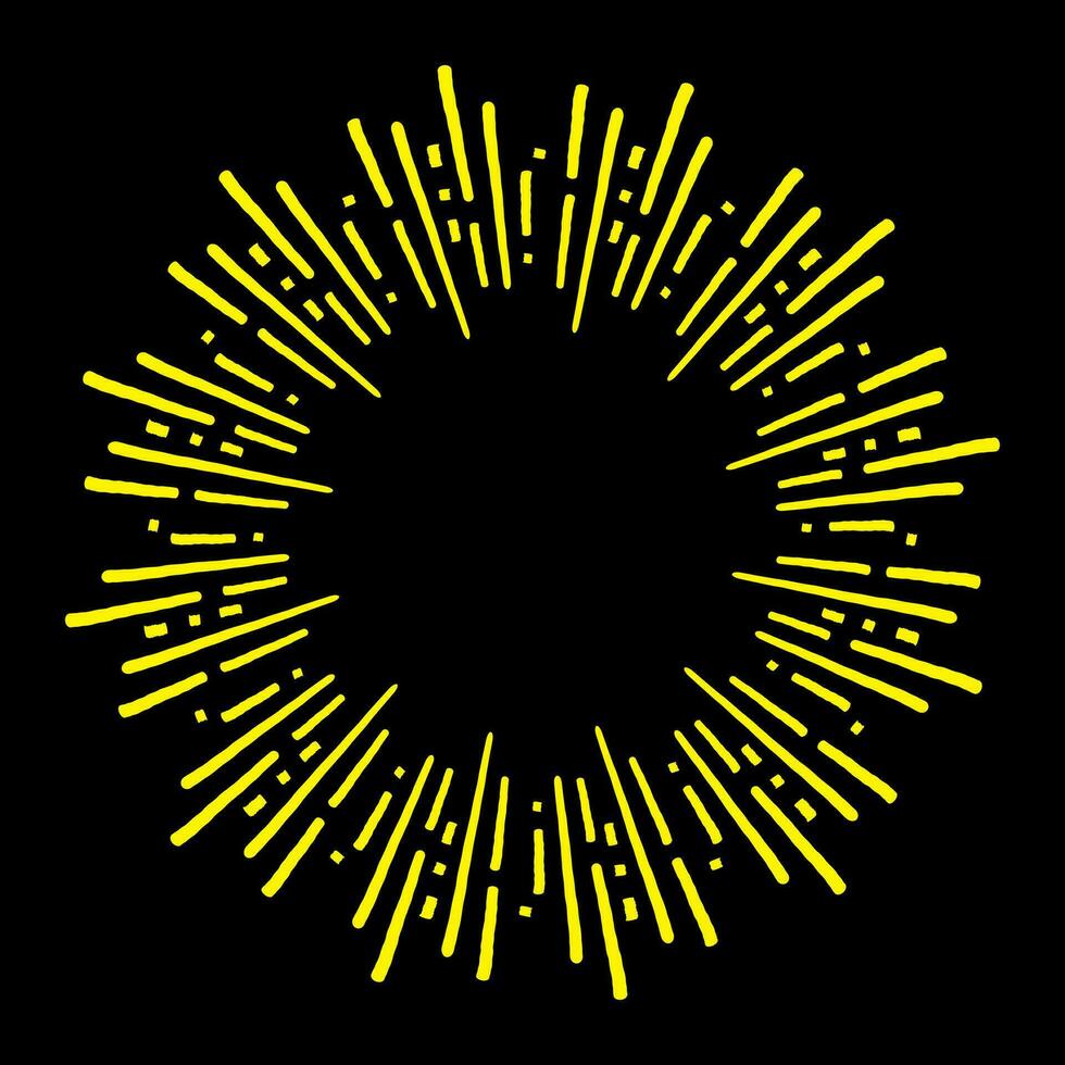 sprazzo di sole, leggero raggi nel linea arte. boemo simbolo scoppiando sole raggi, fuoco d'artificio vettore. vettore