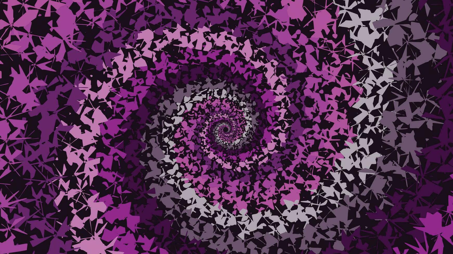 astratto spirale tratteggiata Filatura vortice stile viola colore sfondo. vettore