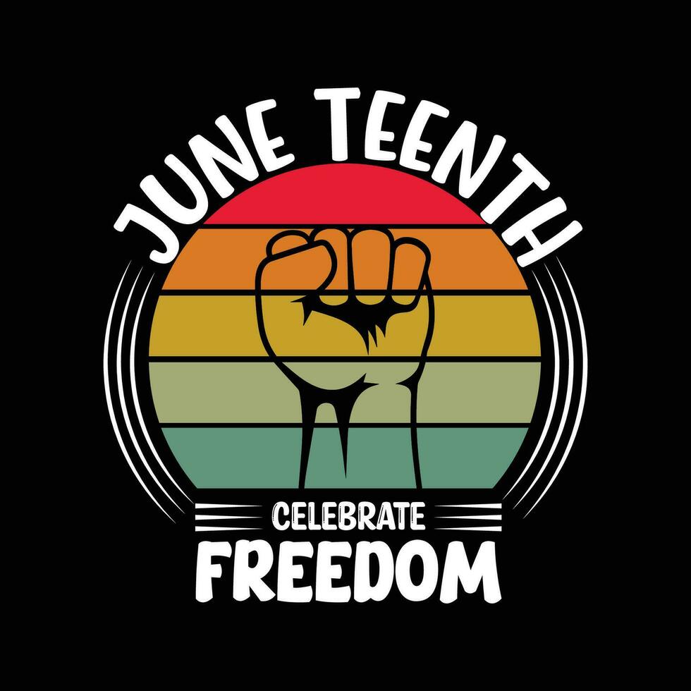 juneteenth maglietta design o juneteenth manifesto disegno, juneteenth citazioni, juneteenth tipografia vettore