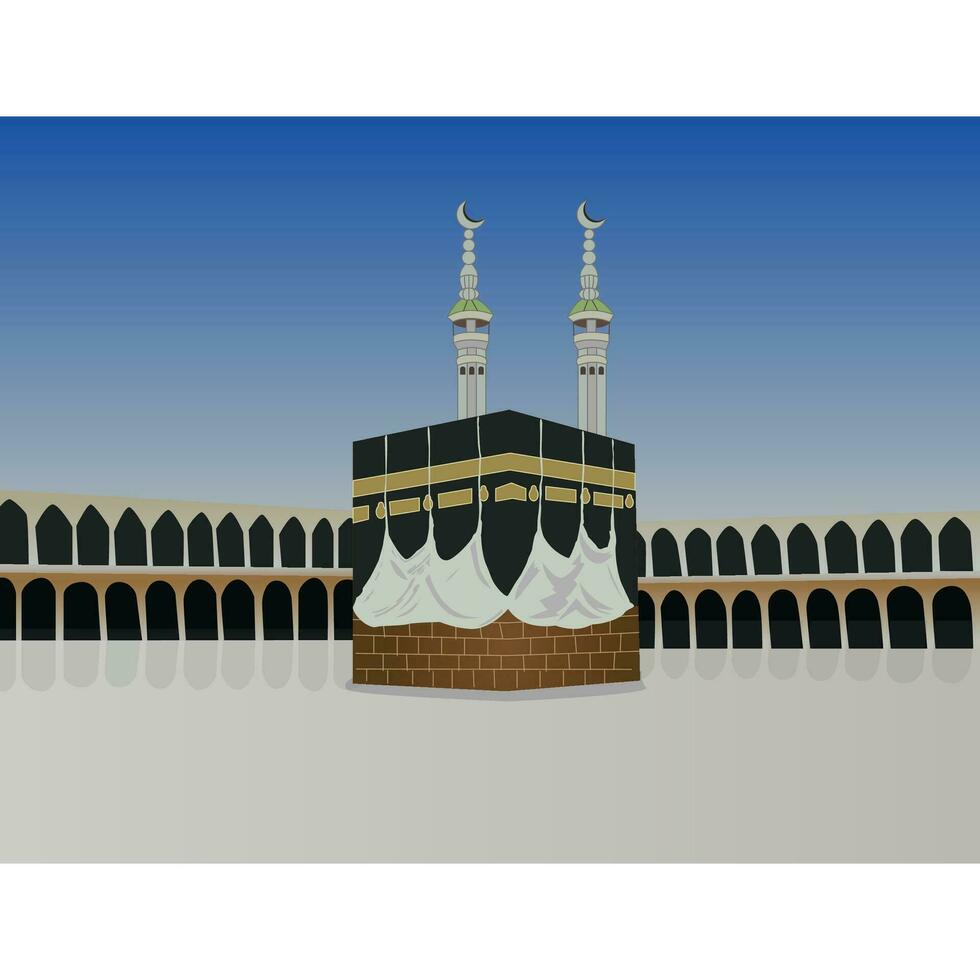 vettore illustrazione di il kaaba nel makkah