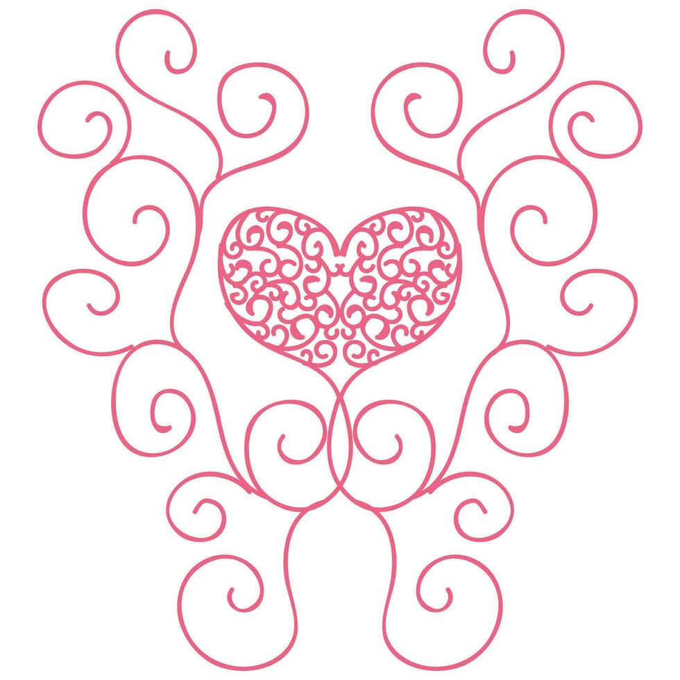 elegante decorazione con cuori per san valentino giorno. vettore illustrazione. vettore illustrazione