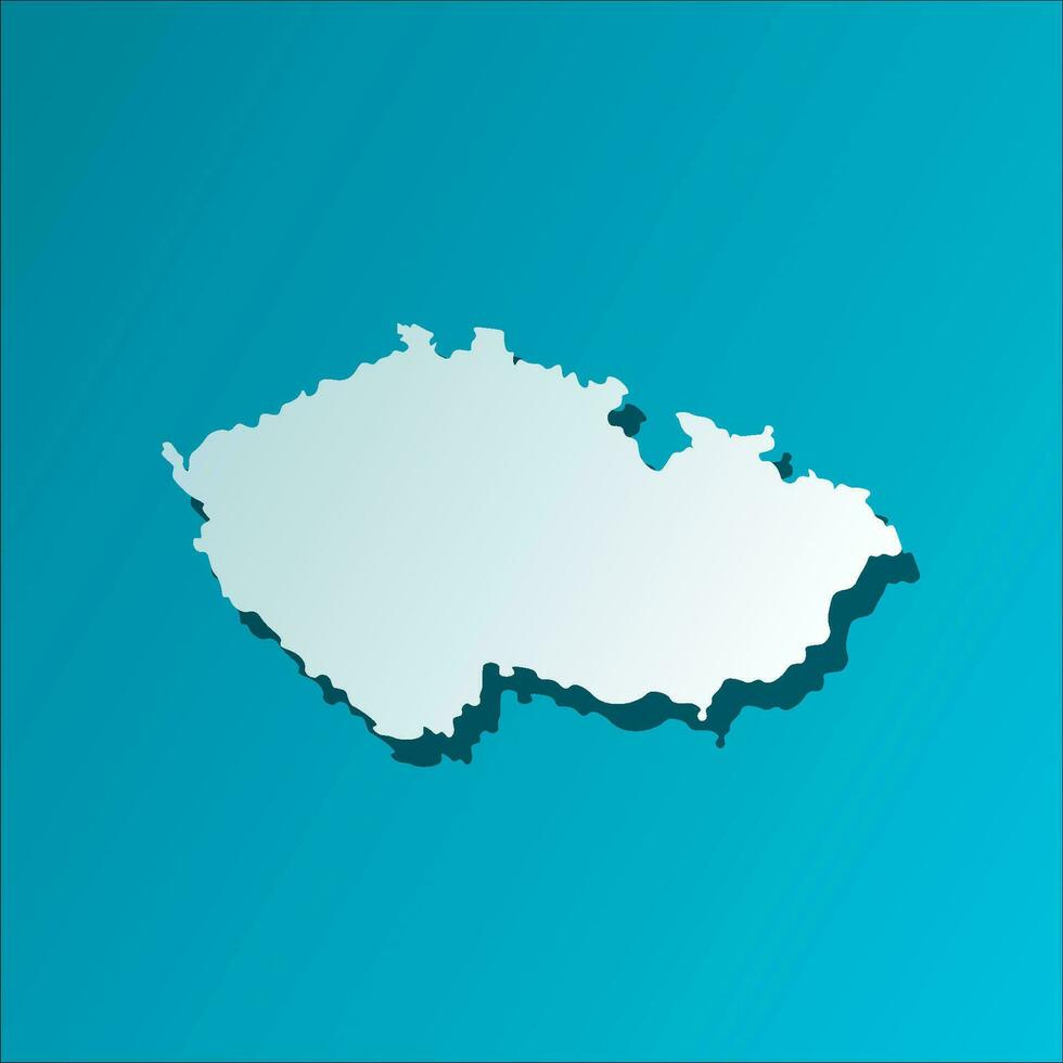 vettore isolato semplificato illustrazione icona con blu silhouette di ceco repubblica carta geografica. buio blu sfondo