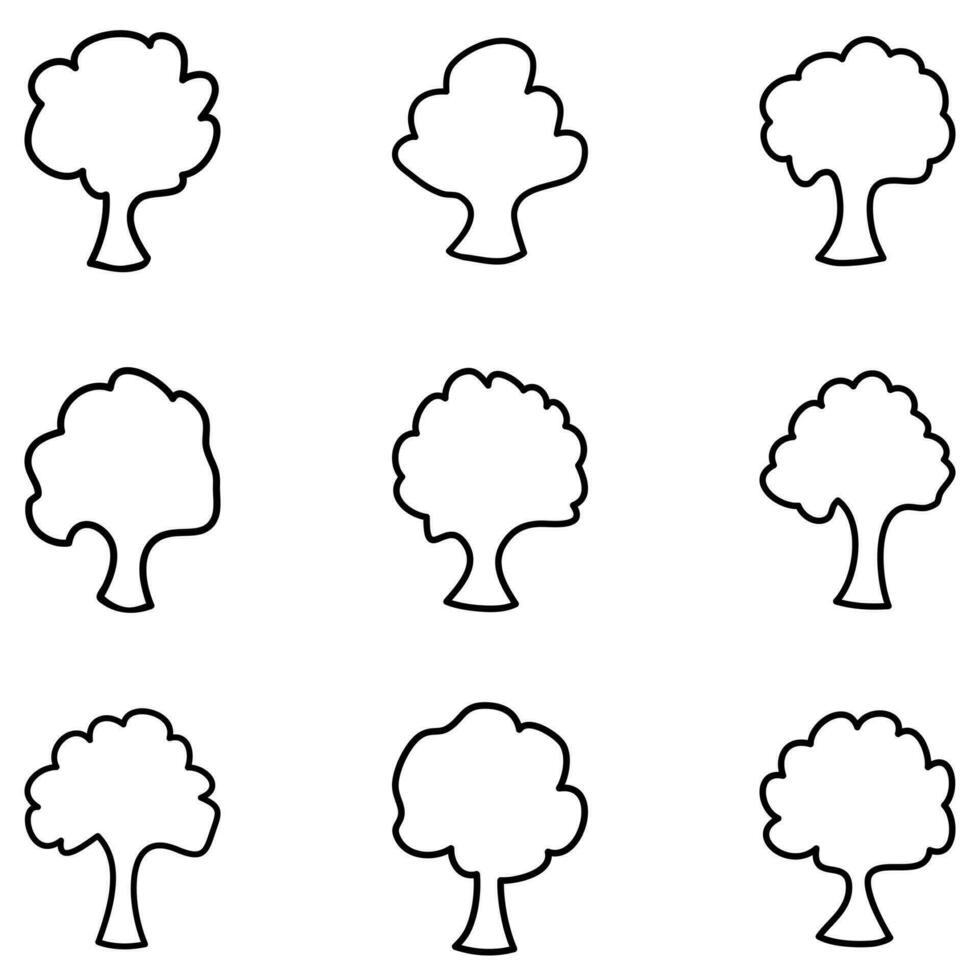 schema albero icona impostare. pianta vettore