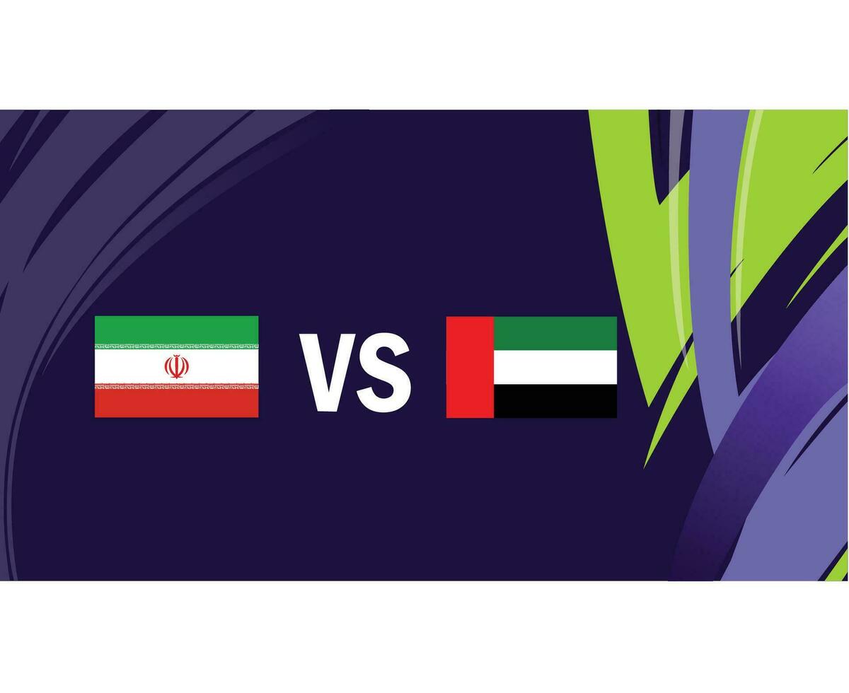 mi sono imbattuto e Emirati Arabi Uniti asiatico bandiere nazioni 2023 gruppo c squadre paesi asiatico calcio simbolo logo design vettore illustrazione