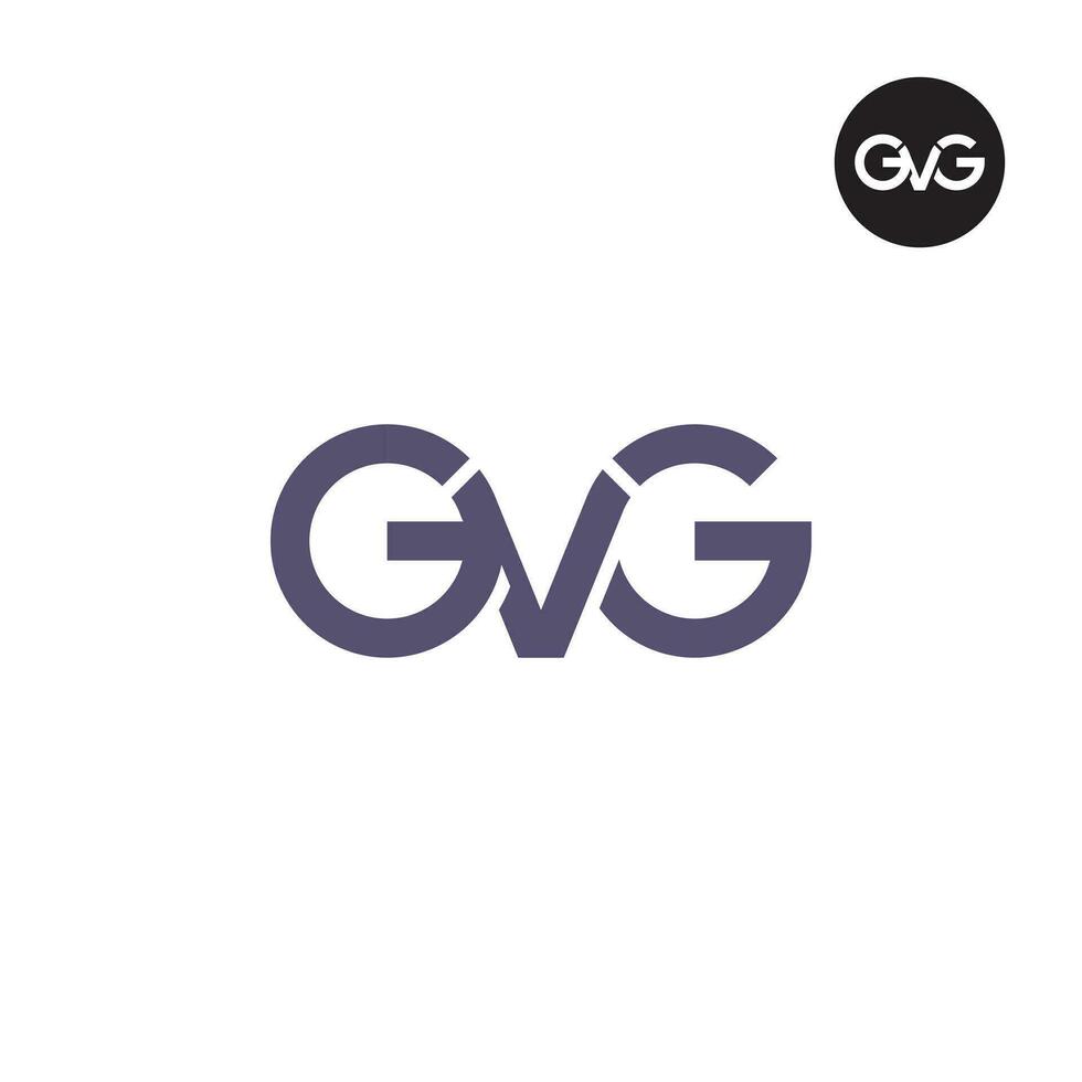 lettera gvg monogramma logo design vettore