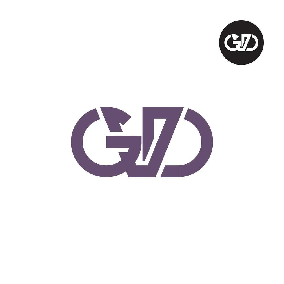 lettera gvd monogramma logo design vettore