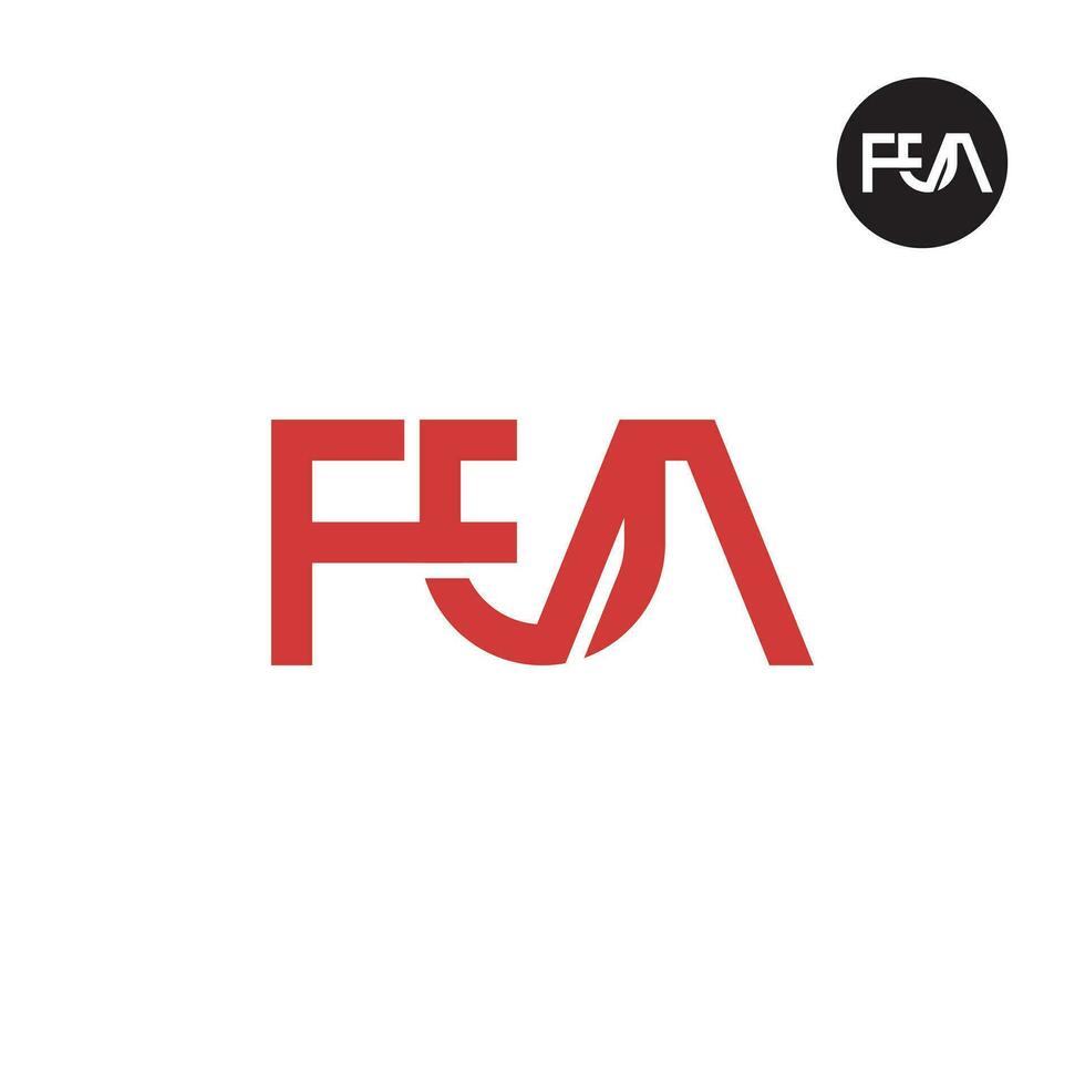 lettera fua monogramma logo design vettore