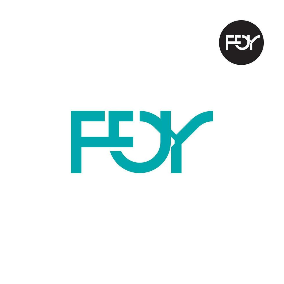 lettera fuy monogramma logo design vettore