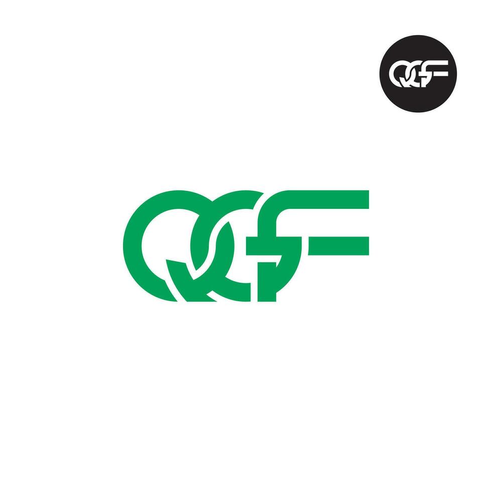 lettera qgf monogramma logo design vettore