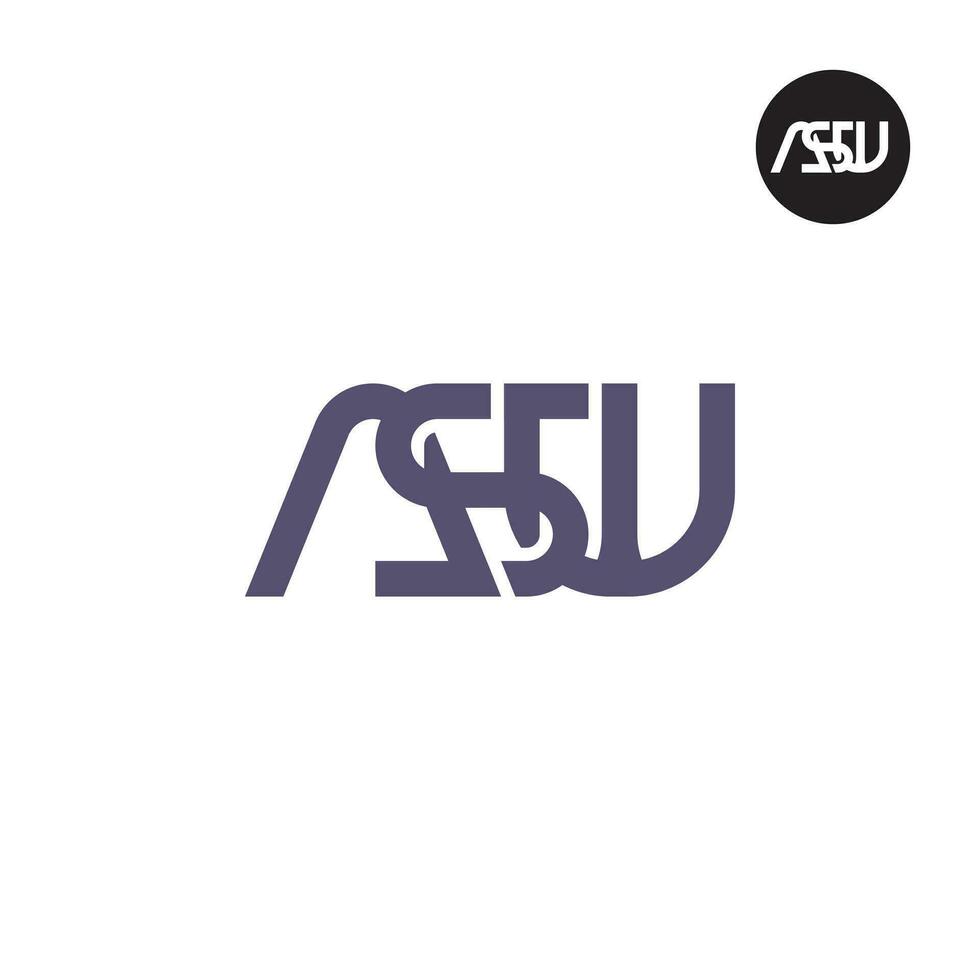 lettera asw monogramma logo design vettore