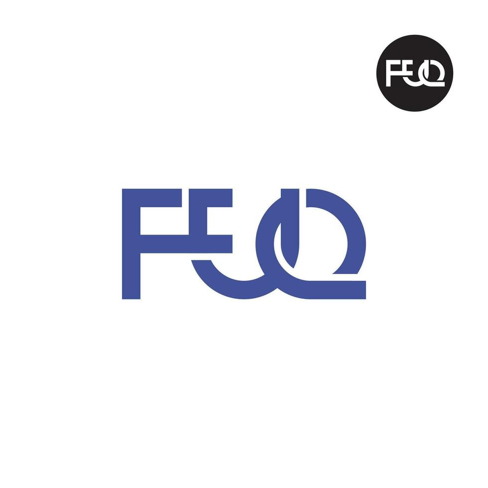 lettera fuq monogramma logo design vettore