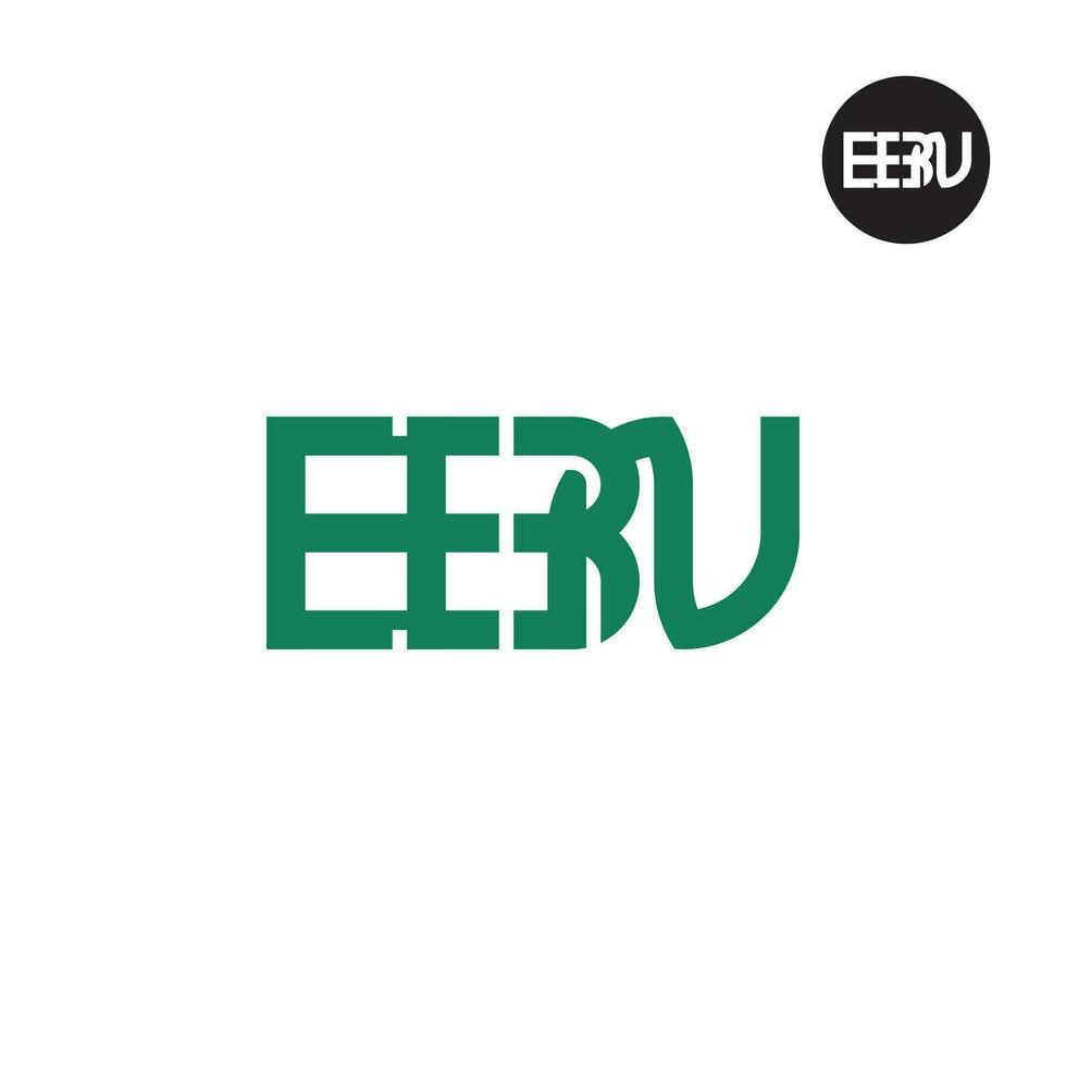 lettera ebn monogramma logo design vettore