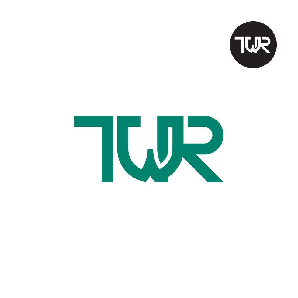lettera twr monogramma logo design vettore