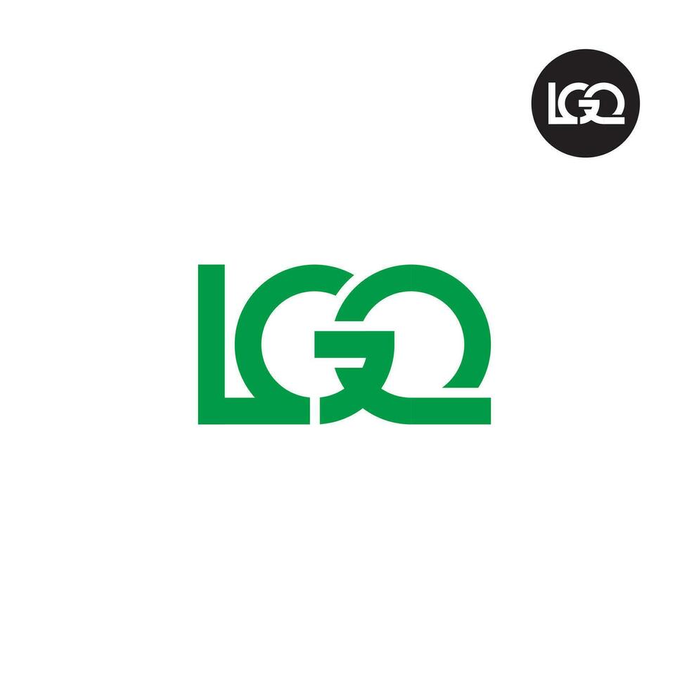 lettera lgq monogramma logo design vettore