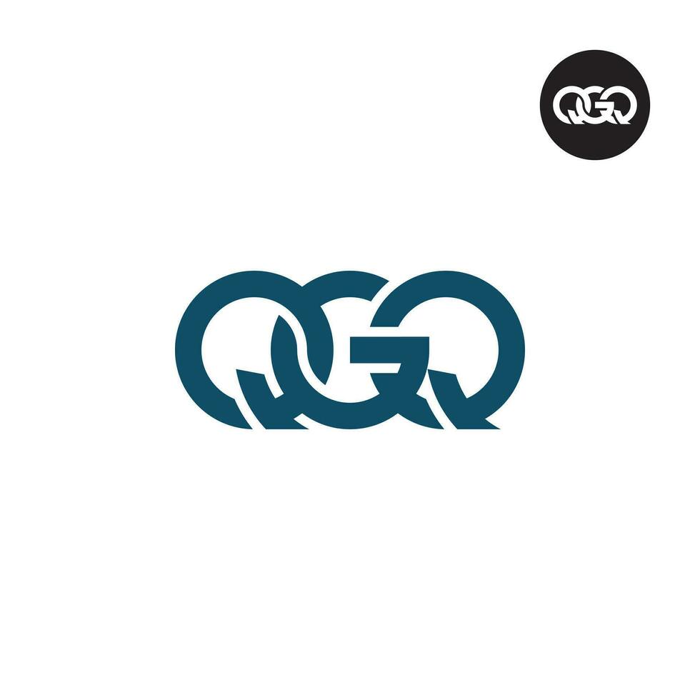 lettera qgq monogramma logo design vettore