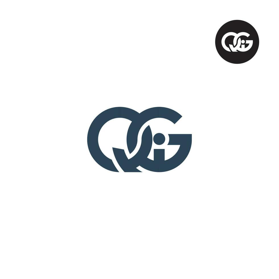 lettera qgi monogramma logo design vettore