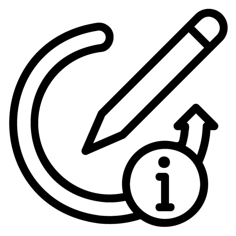 icona della linea di matita vettore
