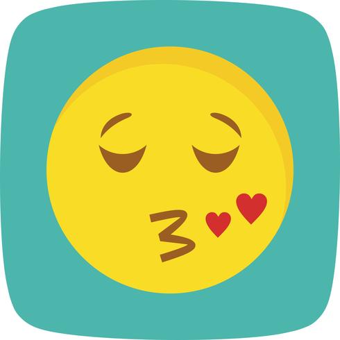 Icona di vettore di Emoji di bacio