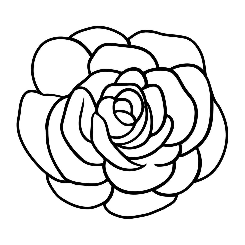 mano disegnato semplice fiore illustrazione vettore