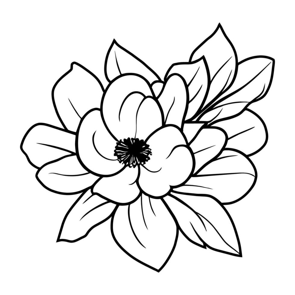 mano disegnato semplice fiore illustrazione vettore