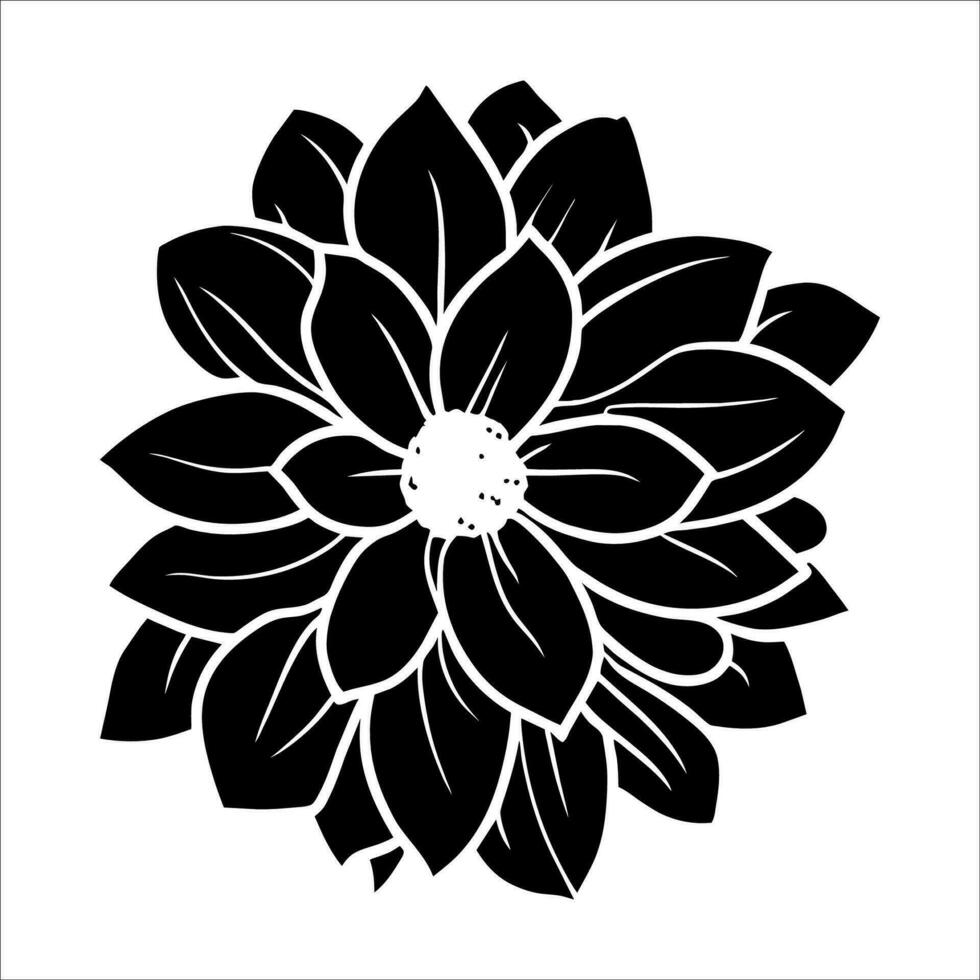 mano disegnato semplice fiore illustrazione vettore