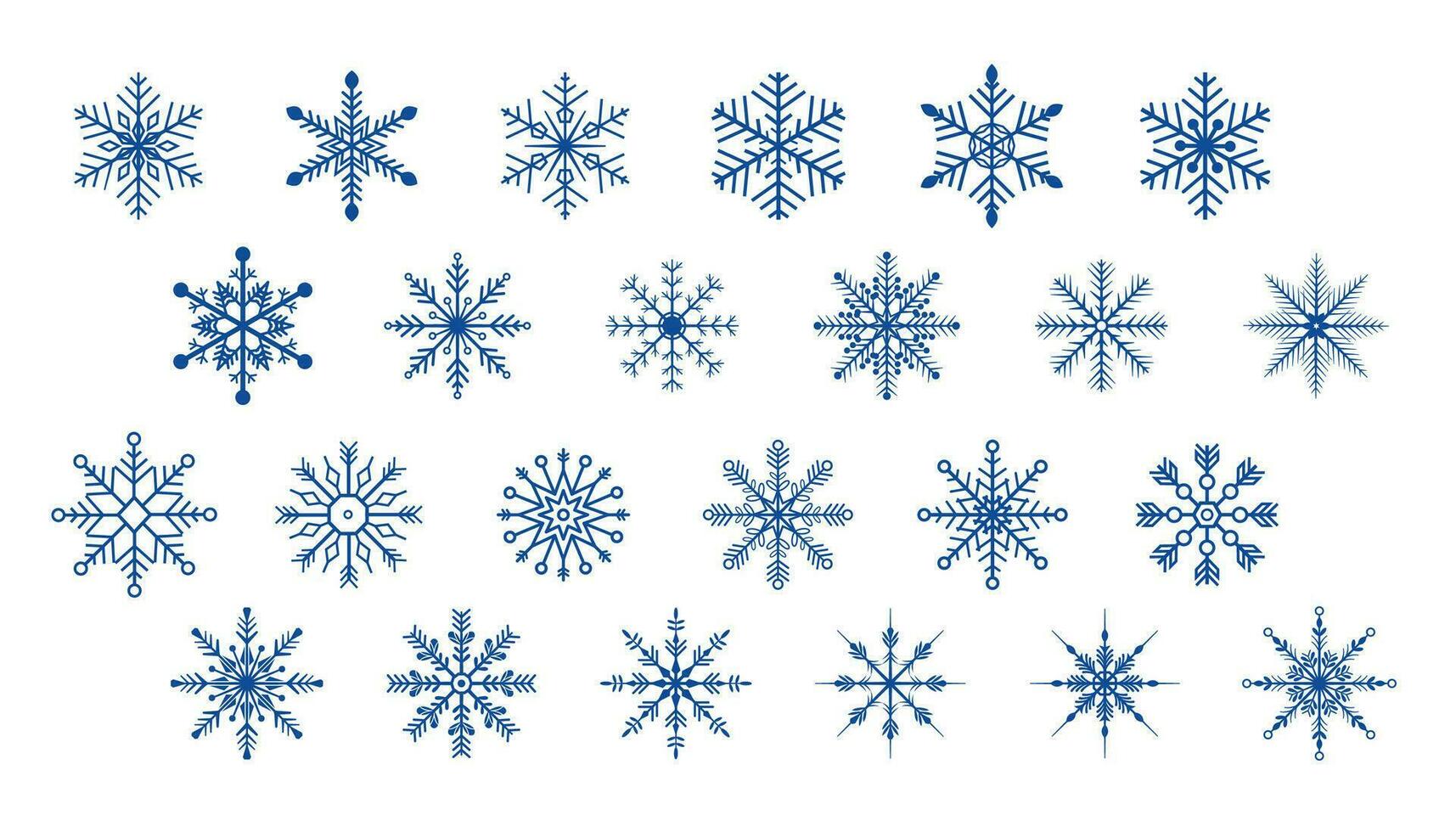 collezione di geometrico Natale neve fiocco ornamenti per inverno vacanza vettore