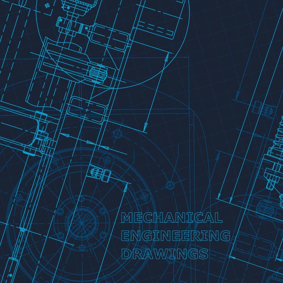 progetto, schizzo. illustrazione di ingegneria vettoriale. copertina, volantino, banner vettore