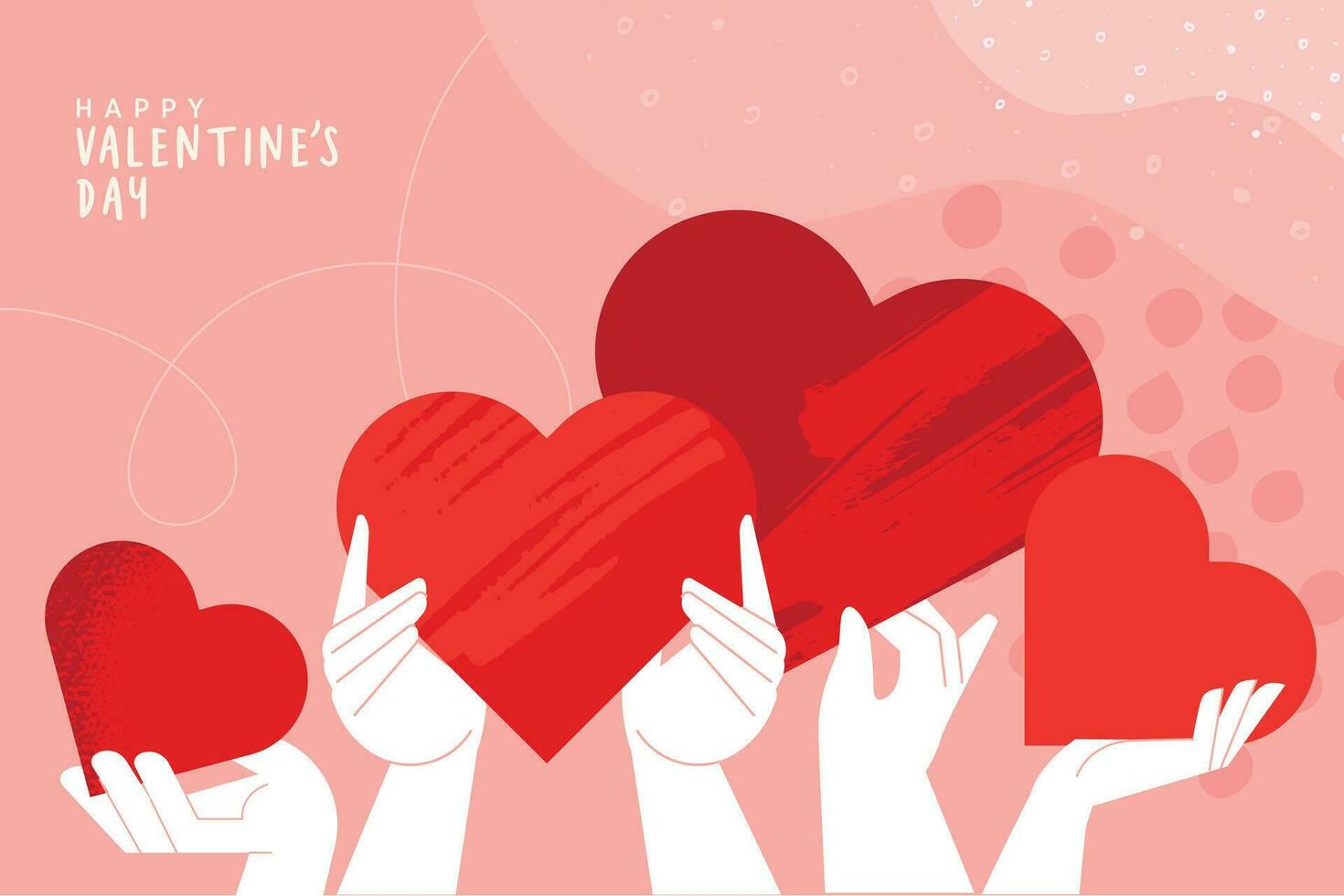 lascia celebrare amore. concetto per san valentino giorno carta, amore Messaggio, sfondo, sociale media, ragnatela striscione, marketing. vettore