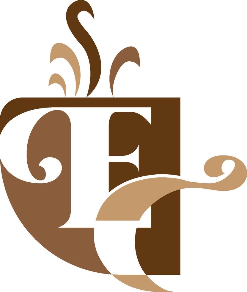 ec lettera caffè negozio logo design azienda concetto vettore