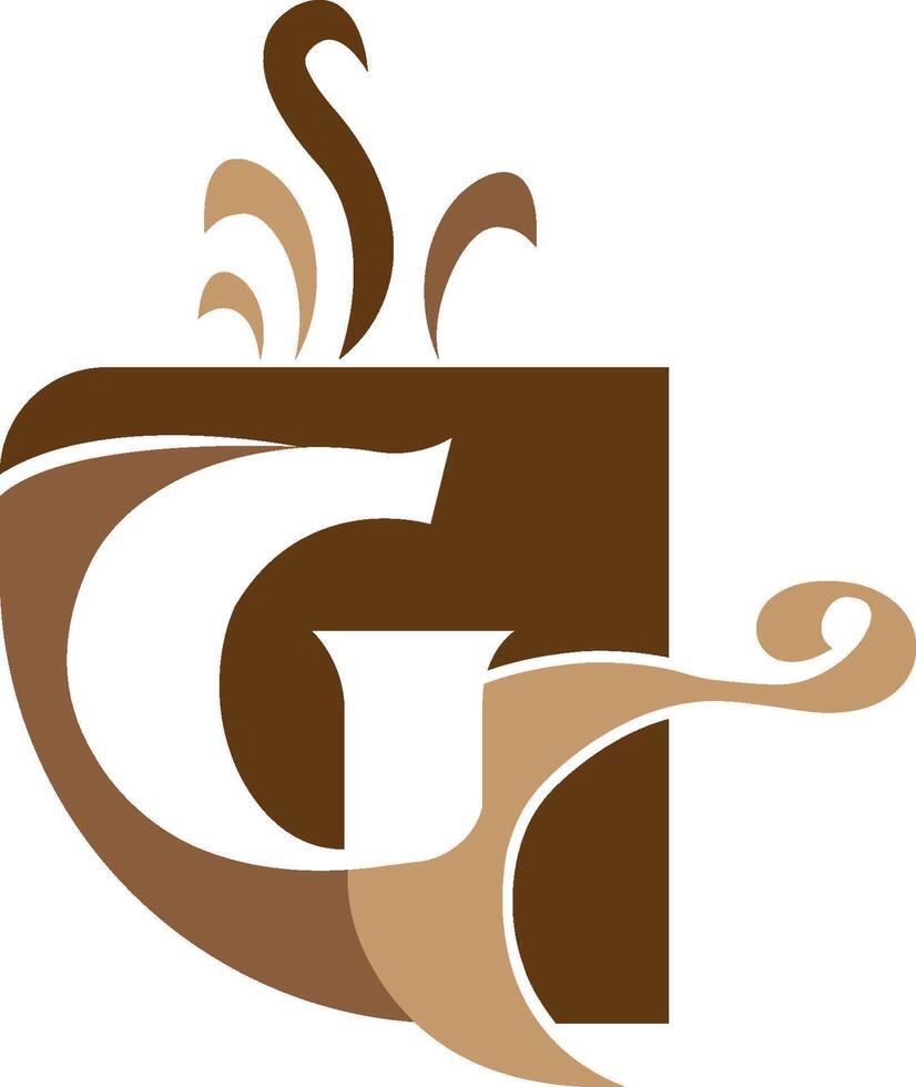 gc lettera caffè negozio logo design azienda concetto vettore