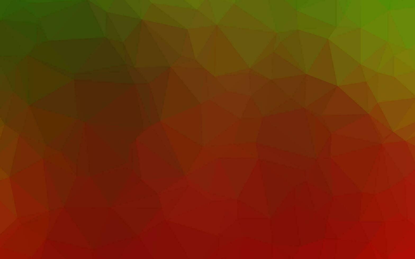 sfondo poligonale vettoriale verde chiaro, rosso.