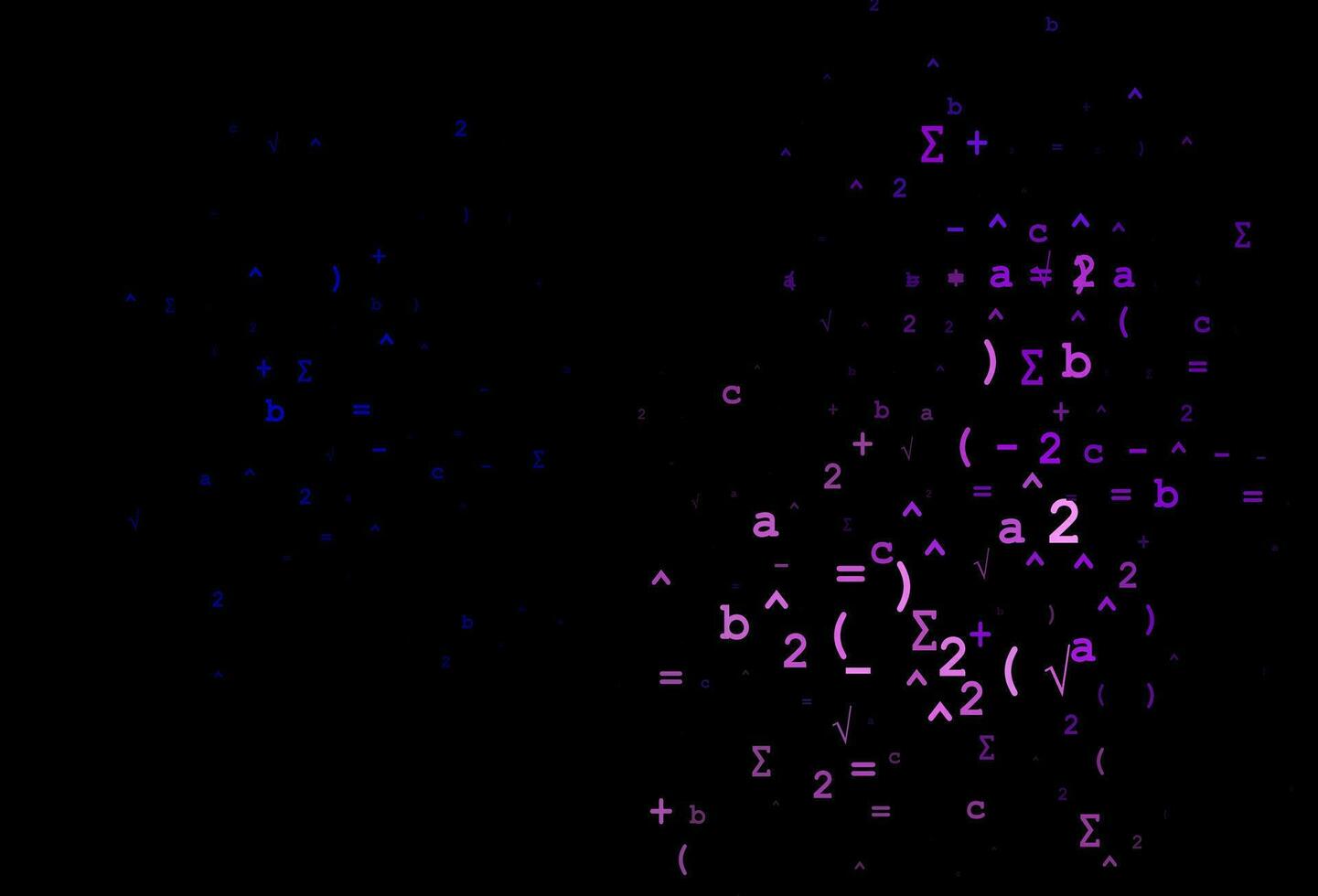 buio rosa, blu vettore modello con matematica simboli.