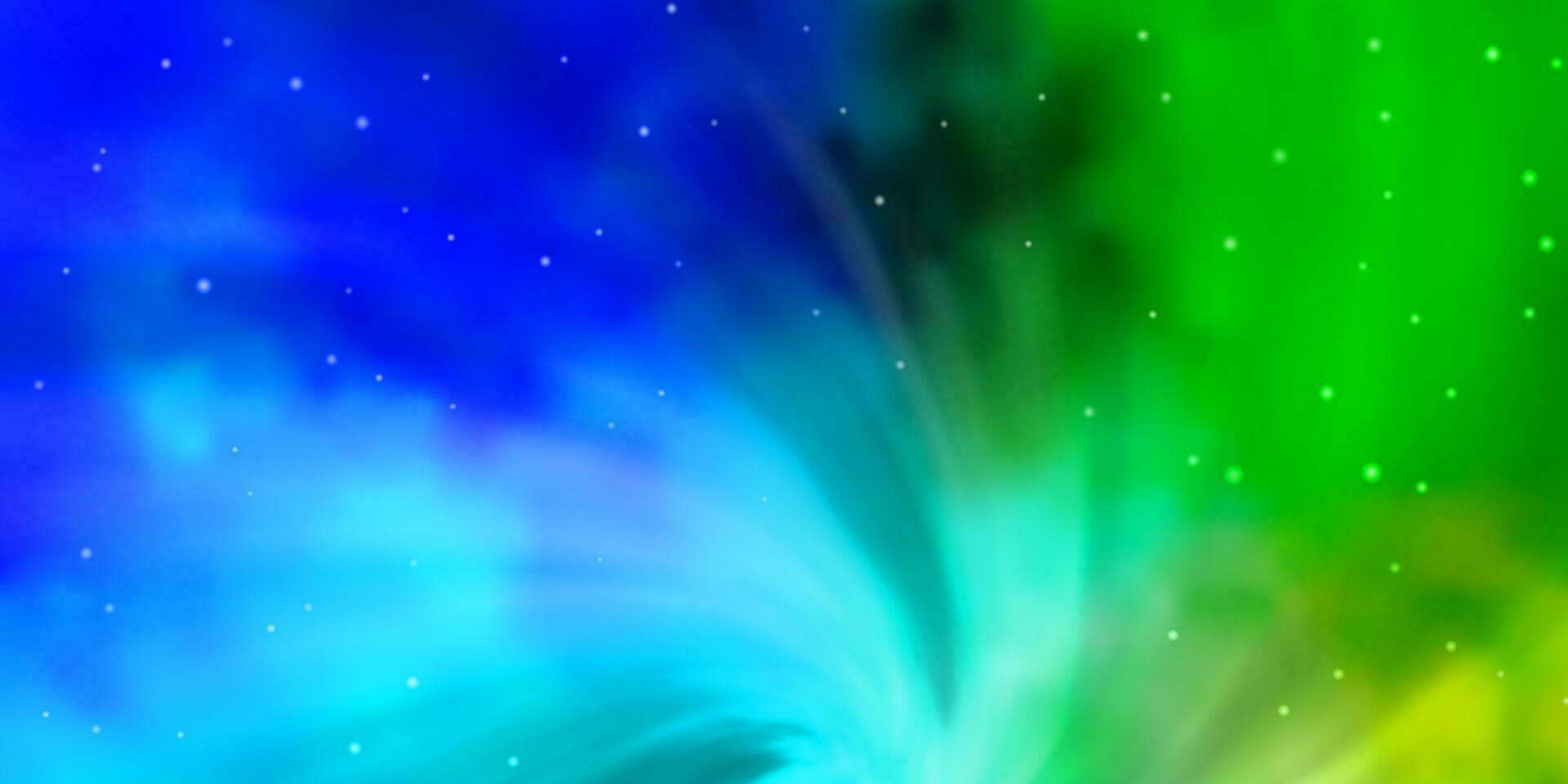 modello vettoriale azzurro, verde con stelle astratte.