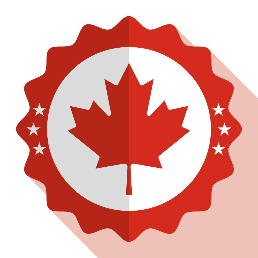 Canada qualità emblema, etichetta, cartello, pulsante. vettore illustrazione.