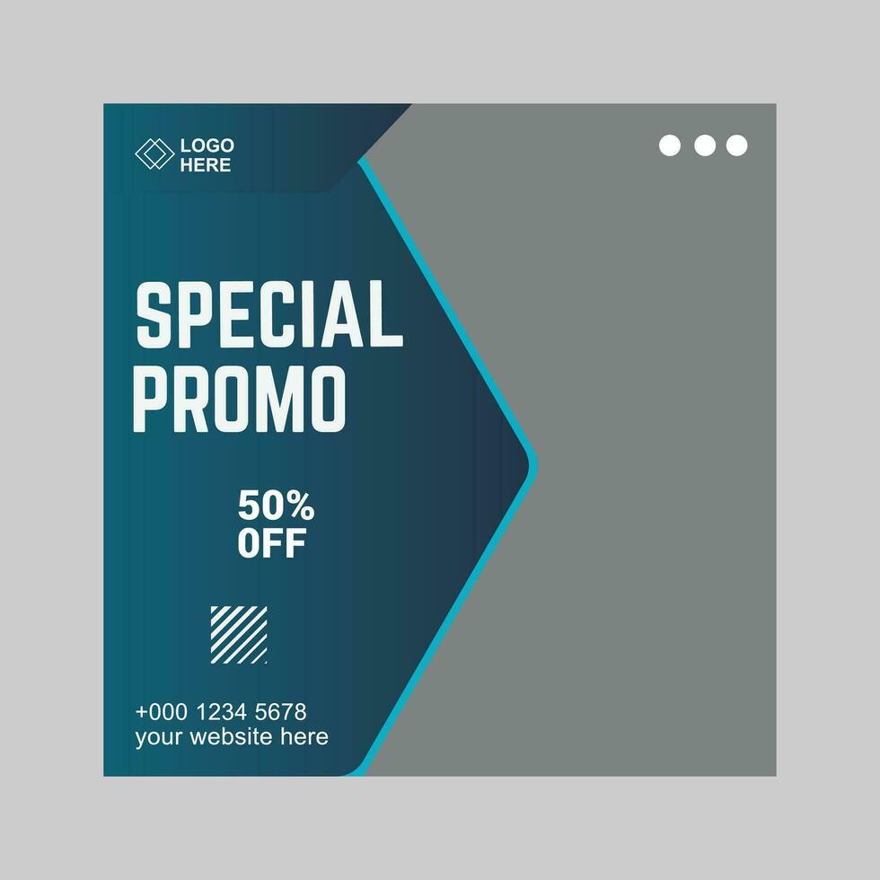 speciale promo sociale media inviare design vettore