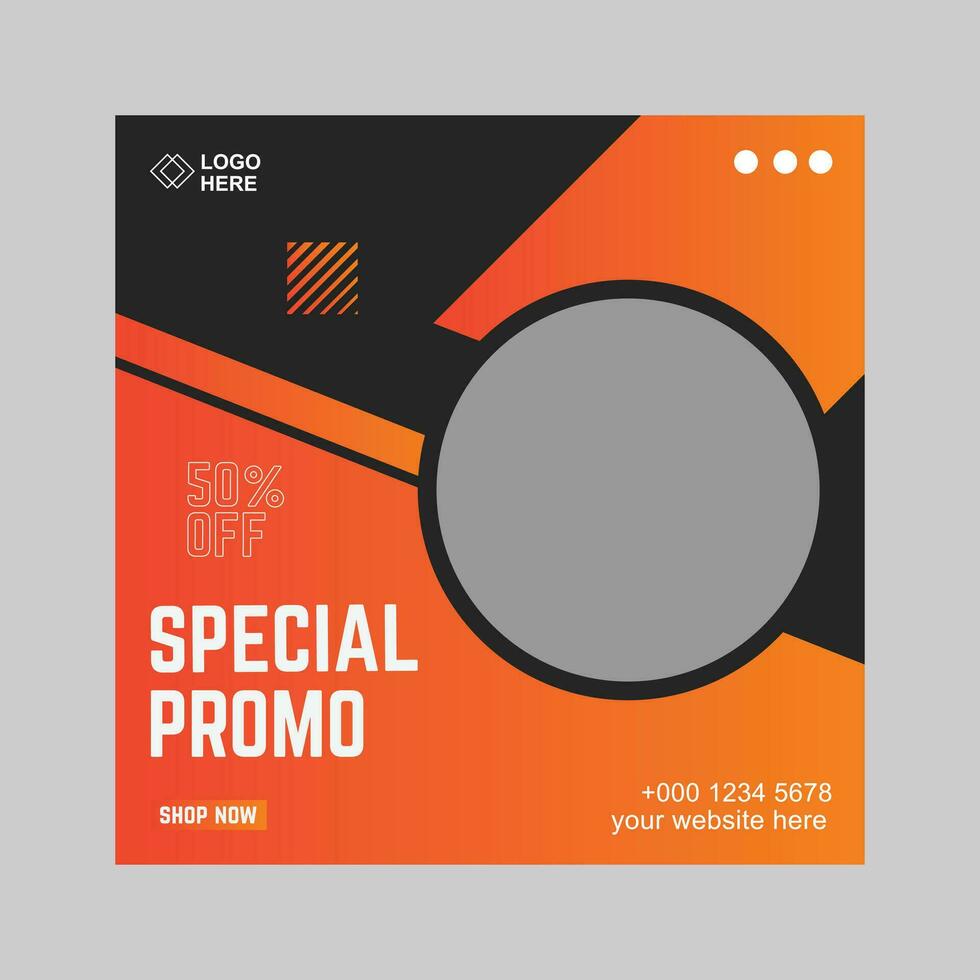 speciale promo sociale media inviare design vettore