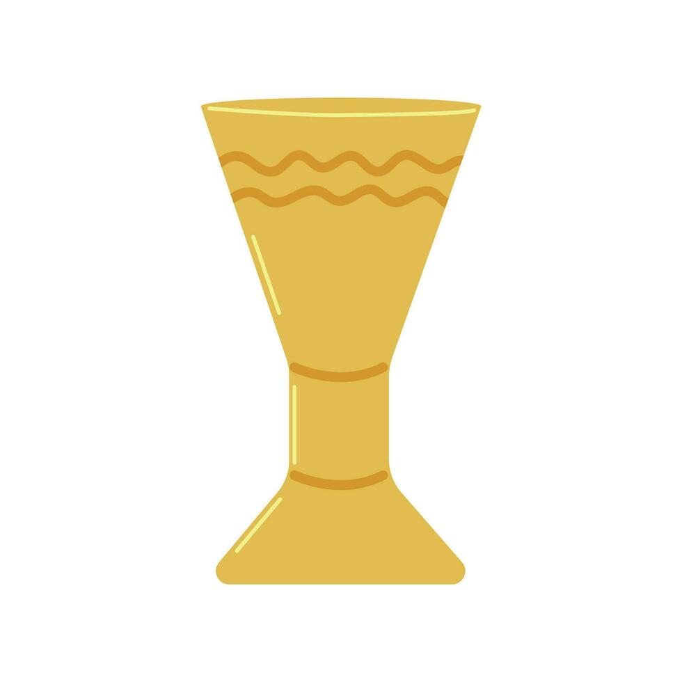 oro tazza vincitore premio gli sport concorsi Giochi. lavorato modello. trofeo tazza di il campione. vettore illustrazione.