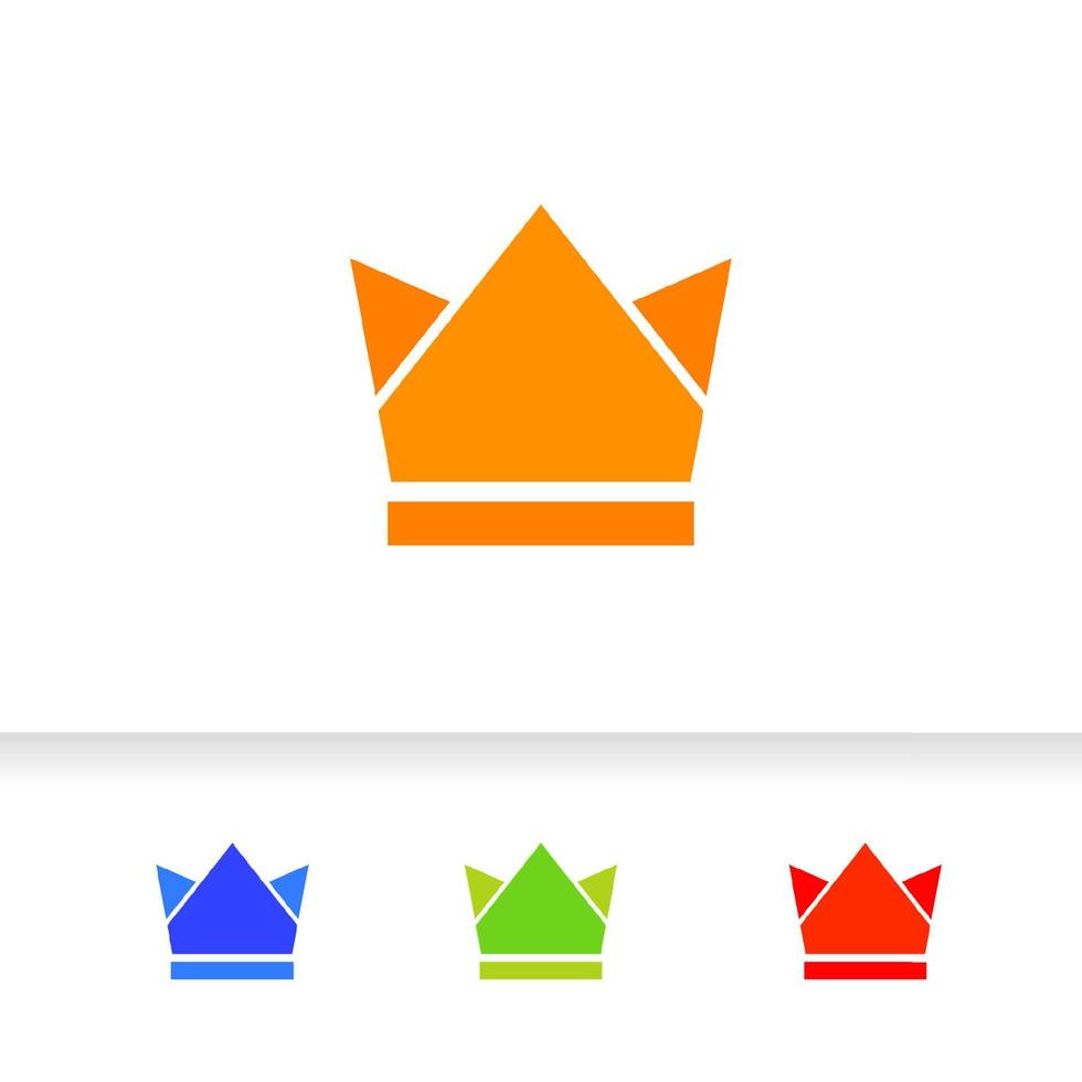 modello di vettore di progettazione logo icona corona minimalista geometrica