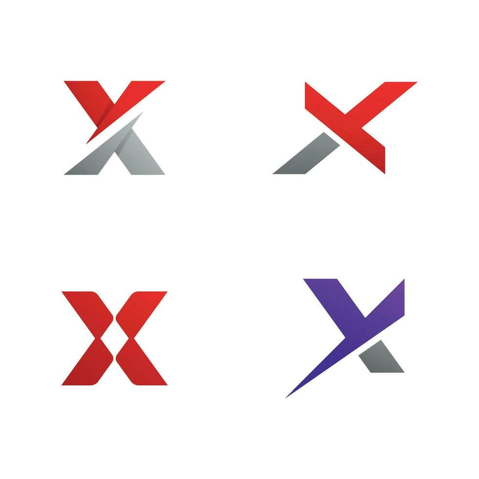 x lettera logo modello disegno vettoriale