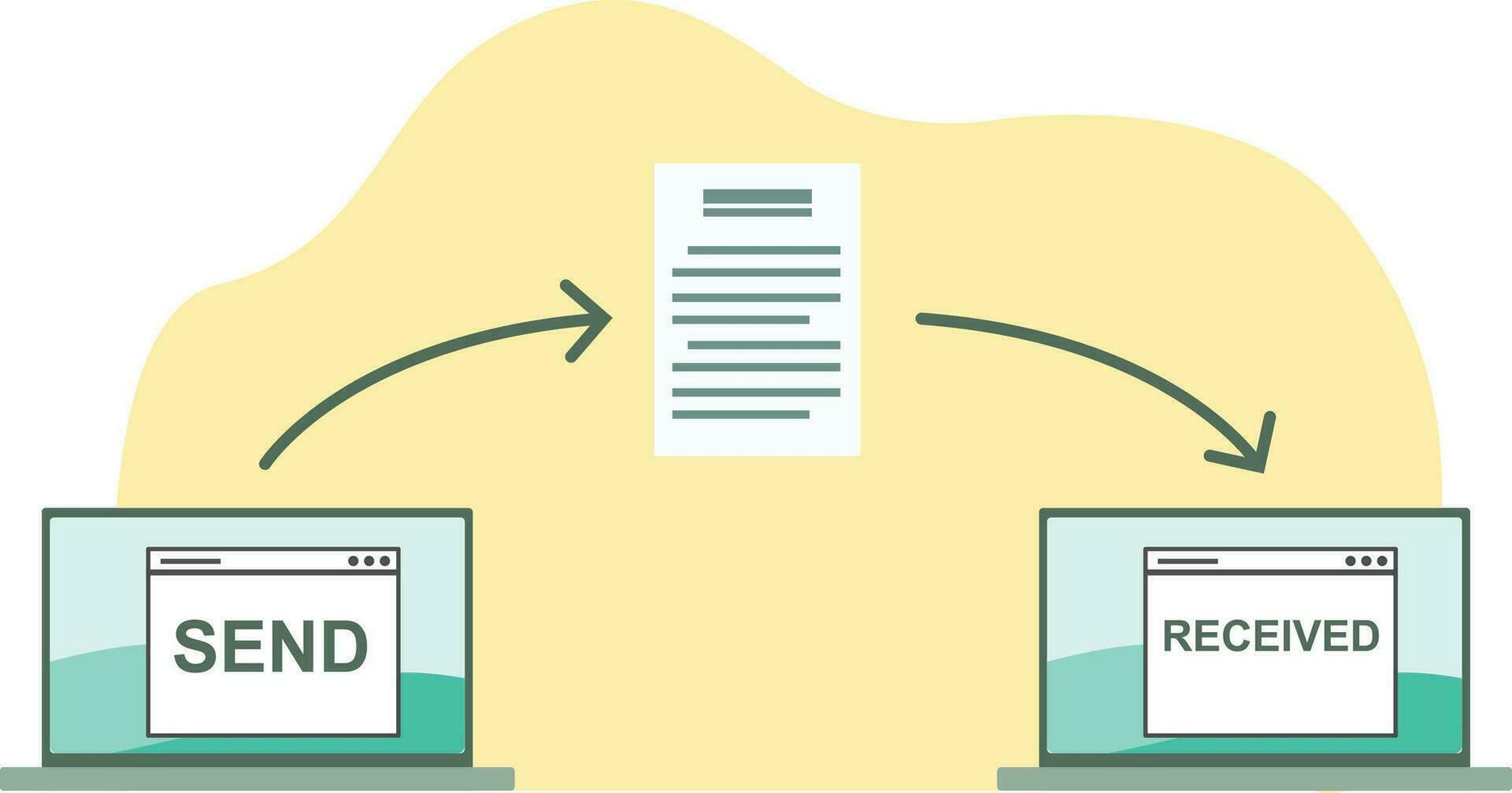 dati trasferimento piatto design vettore