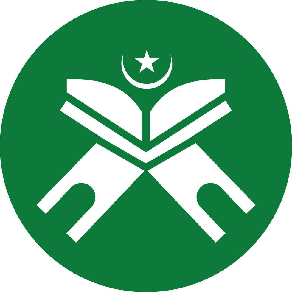 santo Corano islamico logo design vettore