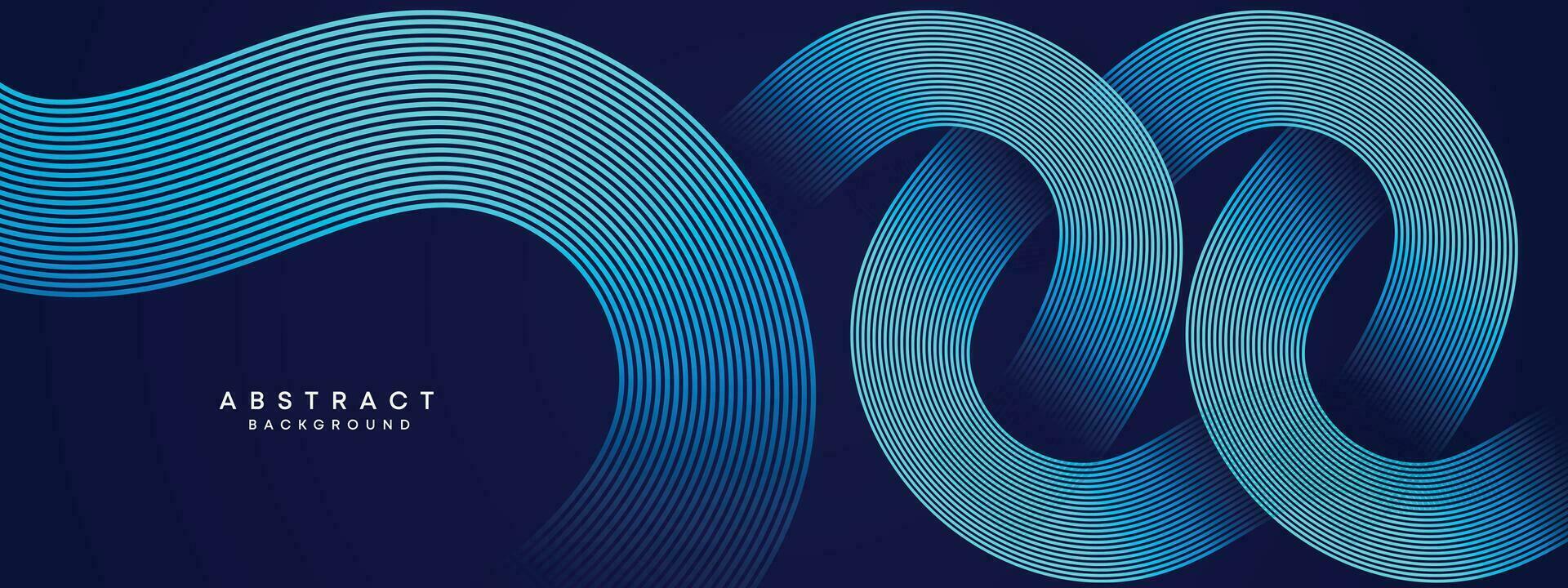 astratto buio blu agitando cerchi Linee tecnologia sfondo. moderno pendenza con raggiante Linee brillante geometrico forme e diagonale, per opuscoli, copertine, manifesti, striscioni, siti web, intestazione vettore
