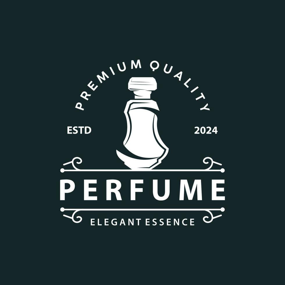 semplice minimalista profumo logo bellezza Prodotto marca modello profumo bottiglia design vettore