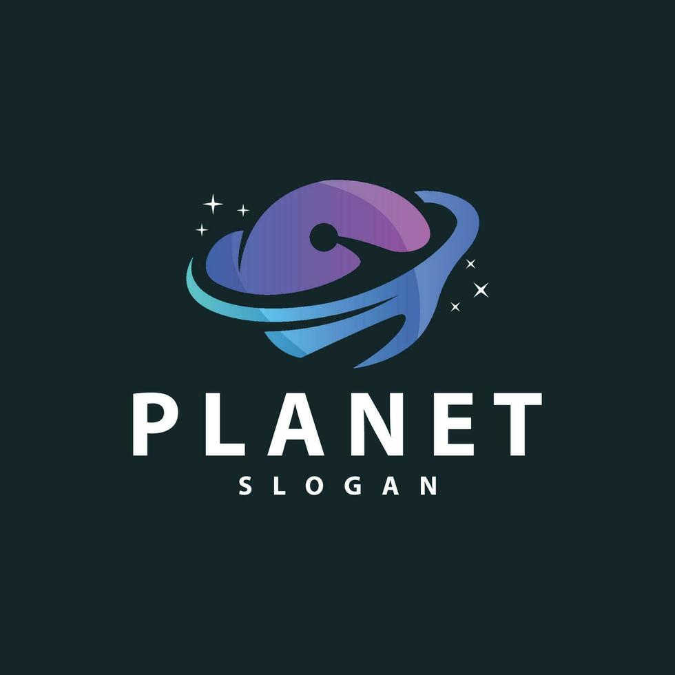 spazio logo moderno design pianeta modello illustrazione semplice cerchio ispirazione modello vettore